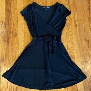 Black wrap dress
